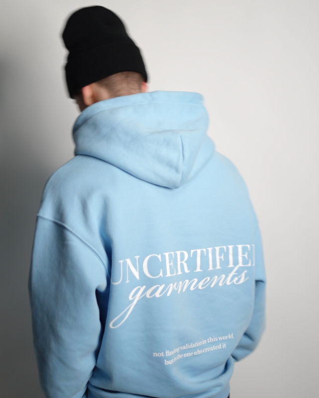 Powder Blue "Garments" Hoodie